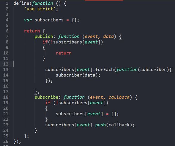 check if the event has been subscribed